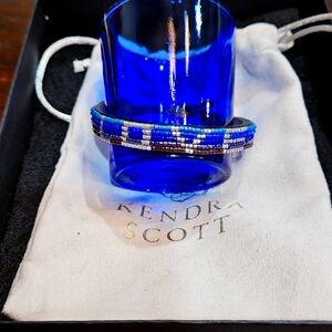 NWT KENDRA SCOTT BLUE  LOVE BEADED FRIENDSHIP BRACELET‎ ADJUSTABLE